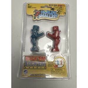 World's Smallest ROCK EM SOCK EM ROBOTS Boxing Miniature Pocket Sized Toy Mattel